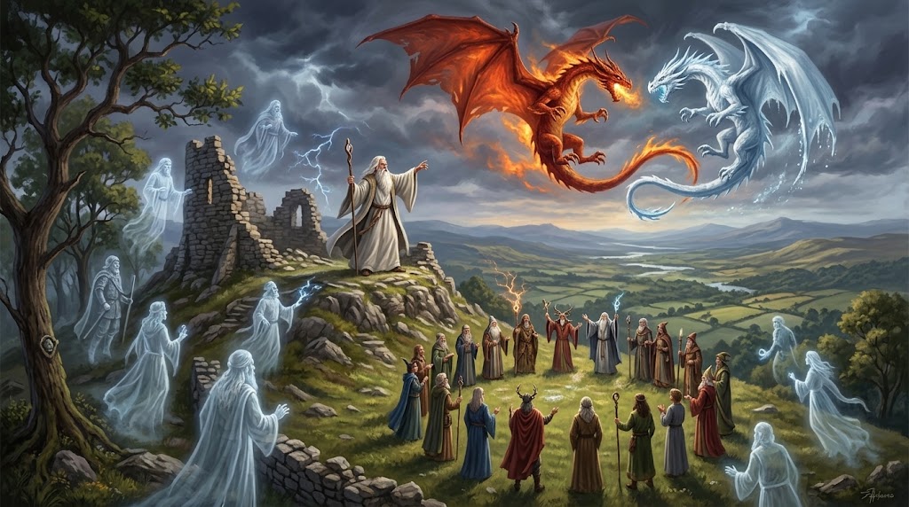 Dinas Emrys 2015 part 4 – Merlin, Ancestors, Dragons and Magicians